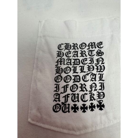 Men's Chrome Hearts White Gradient Logo Eye Chart T-Shirt Size XL - Picture 9 of 12
